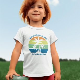 T-shirt Pour Les Tous Petits Ile tropicale sur mesure Palmiers mignonnes