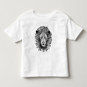T-shirt Pour Les Tous Petits Illustration abstraite de tête de lion audacieuse