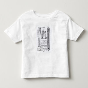 T-shirt Pour Les Tous Petits Illustration annotée d'en suspens, diagonale