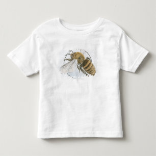T-shirt Pour Les Tous Petits Illustration d'abeille européenne de miel