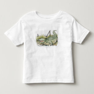 T-shirt Pour Les Tous Petits Illustration d'alligator sur le rivage