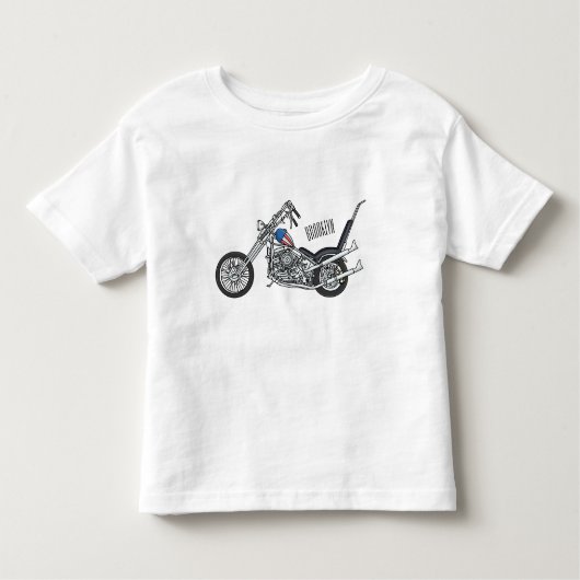 T-shirt Pour Les Tous Petits Illustration de Chopper Motorcycle 1950 (Devant)
