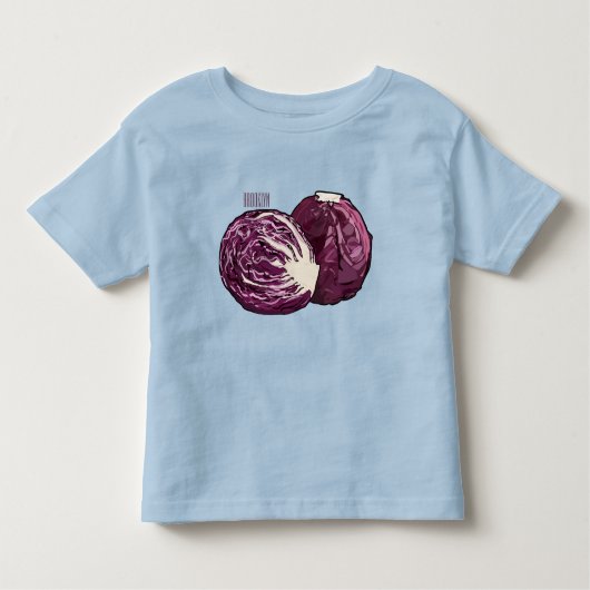 T-shirt Pour Les Tous Petits Illustration de chou rouge (Devant)