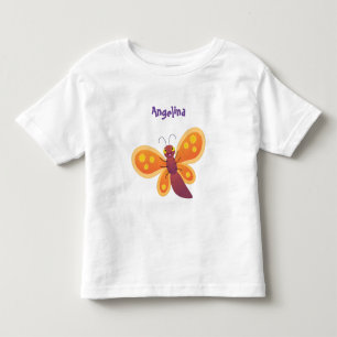 T-shirt Pour Les Tous Petits Illustration de dessin animé de papillon orange he