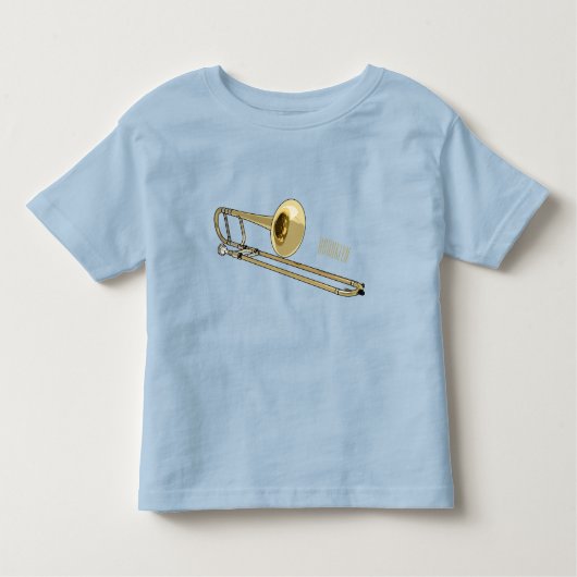 T-shirt Pour Les Tous Petits Illustration de dessin animé de Trombone (Devant)