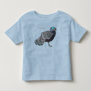 T-shirt Pour Les Tous Petits illustration de dessin animé d'oiseau paon-faisan