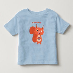 T-shirt Pour Les Tous Petits Illustration de dessin animé d'un écureuil rouge m