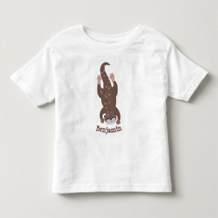 T-shirt Pour Les Tous Petits Illustration de dessin animé d'une loutre mignonne
