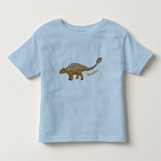 T-shirt Pour Les Tous Petits Illustration de dinosaure blindé Ankylosaurus (Devant)