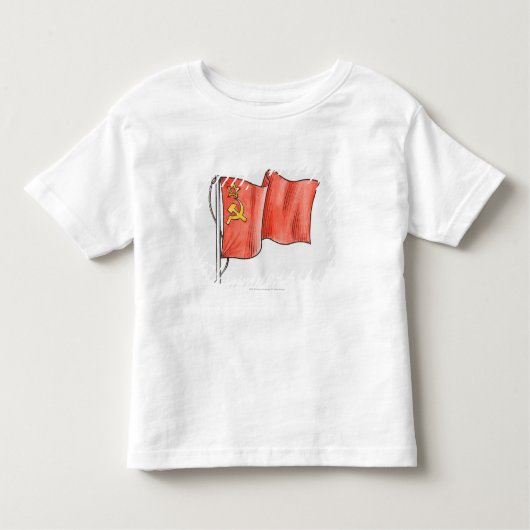 T-shirt Pour Les Tous Petits Illustration de drapeau soviétique (Devant)