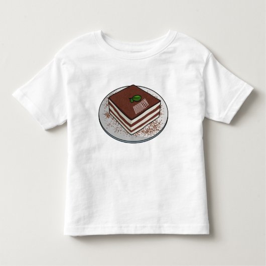 T-shirt Pour Les Tous Petits Illustration de gâteau de Tiramisu (Devant)