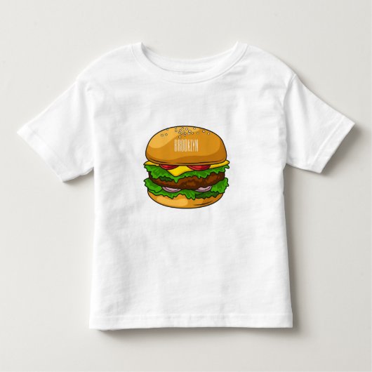 T-shirt Pour Les Tous Petits Illustration de Hamburger (Devant)