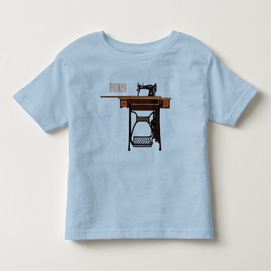 T-shirt Pour Les Tous Petits Illustration de la machine à coudre (Devant)