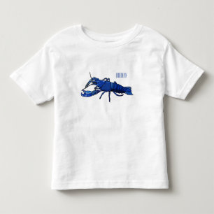 T-shirt Pour Les Tous Petits Illustration de l'écrevisse marron bleu