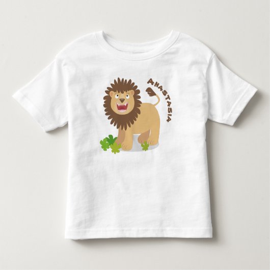 T-shirt Pour Les Tous Petits Illustration de l'effervescence de lions heureux (Devant)