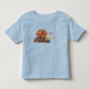 T-shirt Pour Les Tous Petits Illustration de lézard à col frisé