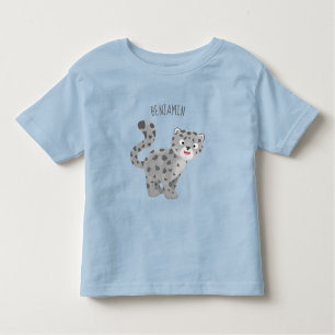 T-shirt Pour Les Tous Petits Illustration de mignon léopard des neiges