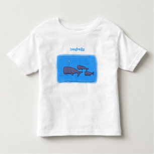 T-shirt Pour Les Tous Petits Illustration de mignonne migratrice de baleines à