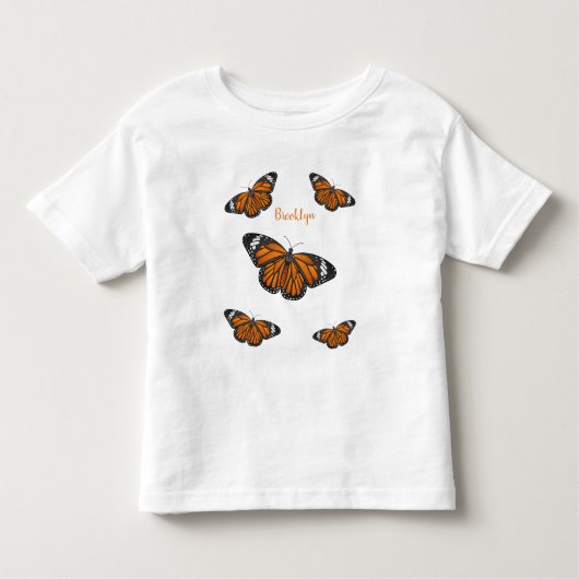 T-shirt Pour Les Tous Petits Illustration de papillon monarque (Devant)