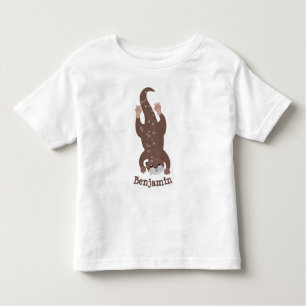 T-shirt Pour Les Tous Petits Illustration de plongée de loutre mignonne