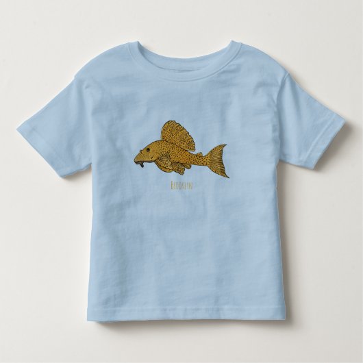 T-shirt Pour Les Tous Petits Illustration de poisson Pleco (Devant)