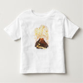 T-shirt Pour Les Tous Petits Illustration de volcan éclatant (Devant)