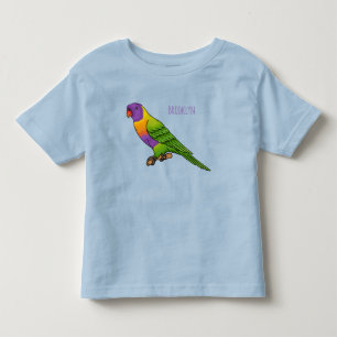 T-shirt Pour Les Tous Petits Illustration d'oiseau de lorikeet arc-en-ciel