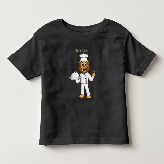 T-shirt Pour Les Tous Petits Illustration du chef mignon lion (Devant)