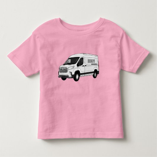 T-shirt Pour Les Tous Petits Illustration du fourgon de livraison (Devant)