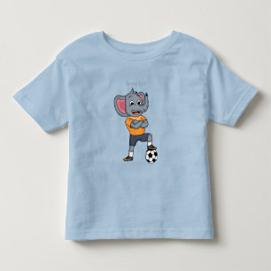 T-shirt Pour Les Tous Petits Illustration du joueur de football éléphant