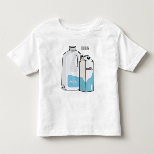 T-shirt Pour Les Tous Petits Illustration du lait (Devant)