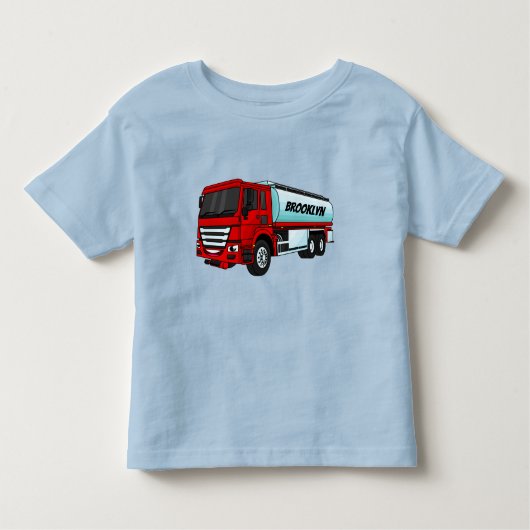 T-shirt Pour Les Tous Petits Illustration du transport de carburant par camion- (Devant)