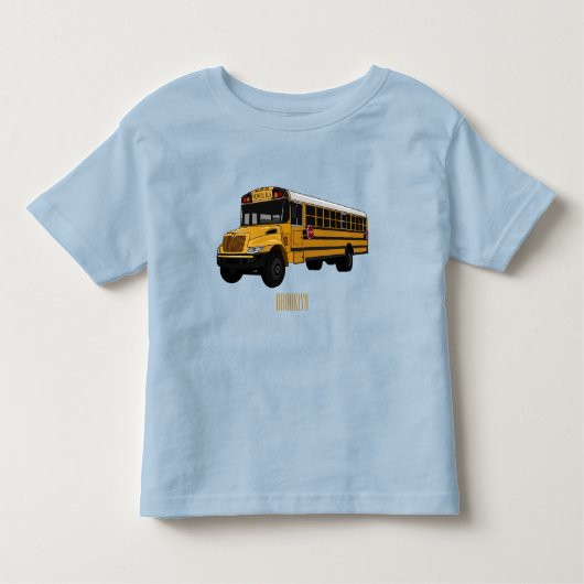 T-shirt Pour Les Tous Petits Illustration d'un autobus scolaire (Devant)