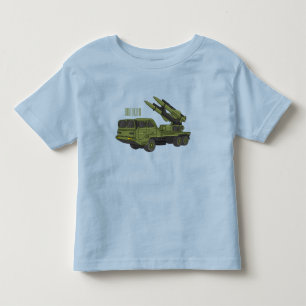 T-shirt Pour Les Tous Petits Illustration d'un camion de missiles militaires