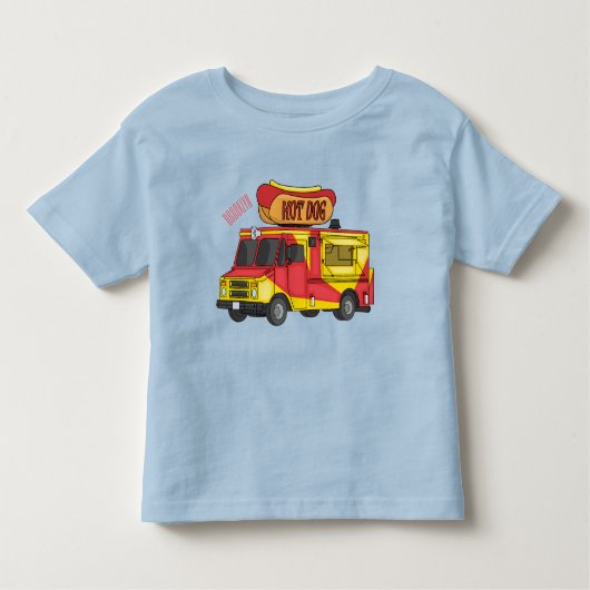 T-shirt Pour Les Tous Petits Illustration d'un camion de nourriture pour chien  (Devant)