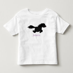 T-shirt Pour Les Tous Petits Illustration d'un poney de Shetland mignon