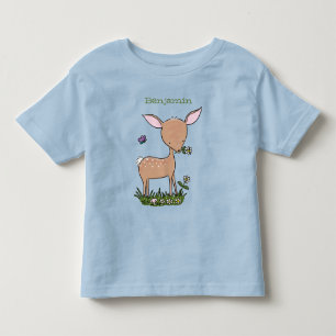 T-shirt Pour Les Tous Petits Illustration d'une jolie dessin de cerf de bébé he