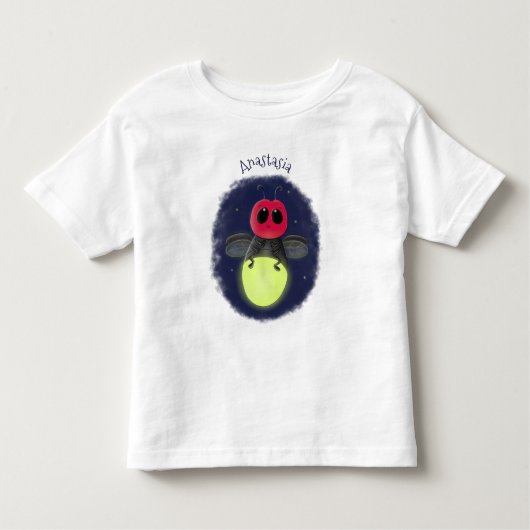 T-shirt Pour Les Tous Petits Illustration d'une luciole à éclair mignon (Devant)