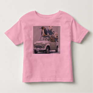 T-shirt Pour Les Tous Petits image humoristique d'un groupe d'animaux.