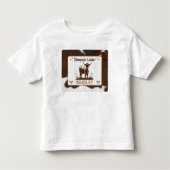 T-shirt Pour Les Tous Petits Impression Animale Stampede De Bovins Marron (Devant)