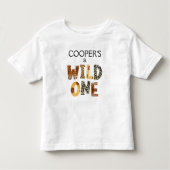 T-shirt Pour Les Tous Petits Imprimé Safari Garçons Wild One 1er Anniversaire   (Devant)