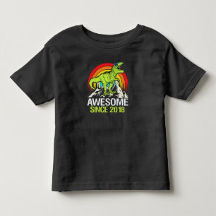 T-shirt Pour Les Tous Petits Incroyable depuis 2018 Dinosaure 5 Ans 5e Annivers