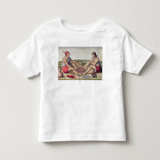 T-shirt Pour Les Tous Petits Indiens mangeant un repas (Devant)