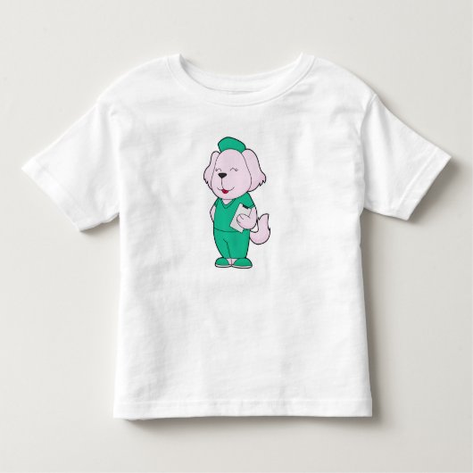 T-shirt Pour Les Tous Petits Infirmière de chien (Devant)