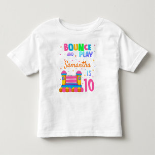 T-shirt Pour Les Tous Petits Inflatable Bounce House Jump Anniversaire Fille de