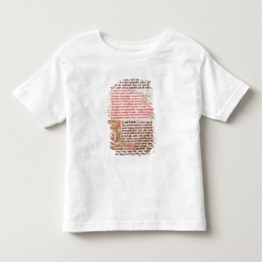 T-shirt Pour Les Tous Petits Initiale "Q" de Historiated dépeignant trois (Devant)