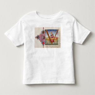 T-shirt Pour Les Tous Petits Initiale "V" de Historiated dépeignant