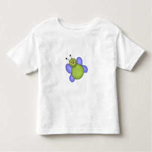 T-shirt Pour Les Tous Petits Insecte de sourire bleu et vert