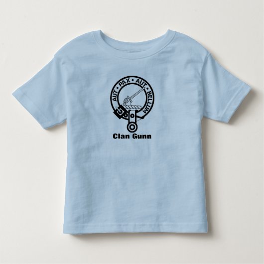 T-shirt Pour Les Tous Petits Insigne Clan Gunn Nom de devise (Devant)