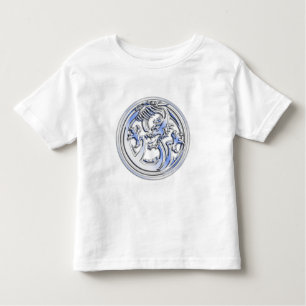 T-shirt Pour Les Tous Petits Insigne de dragon de style de chrome sur la copie